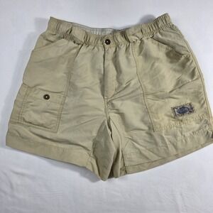 Coastal Waters Men's 36 Nylon Fishing Shorts Stretch Lightweight Outdoor Khaki